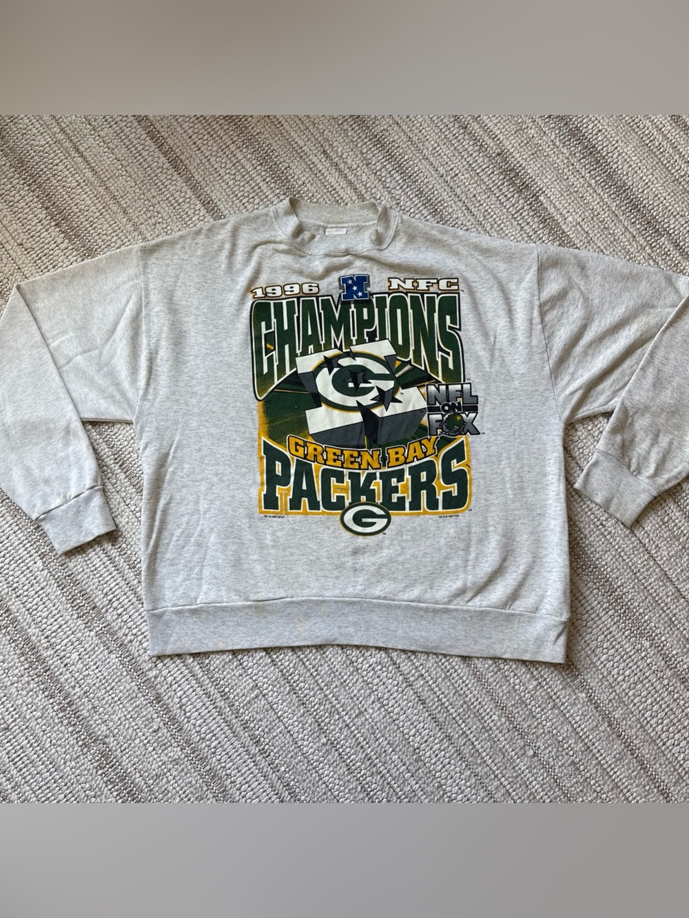 Vintage Green Bay Packers XL Riddell Sweatshirt 1997 NFC Champions Made In USA
